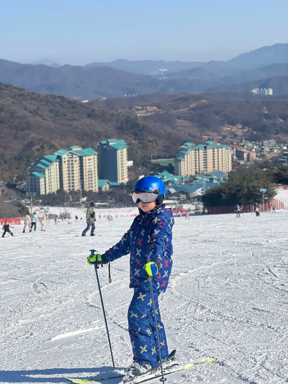 곤지암리조트 슬로프에 선 탐스 강습생